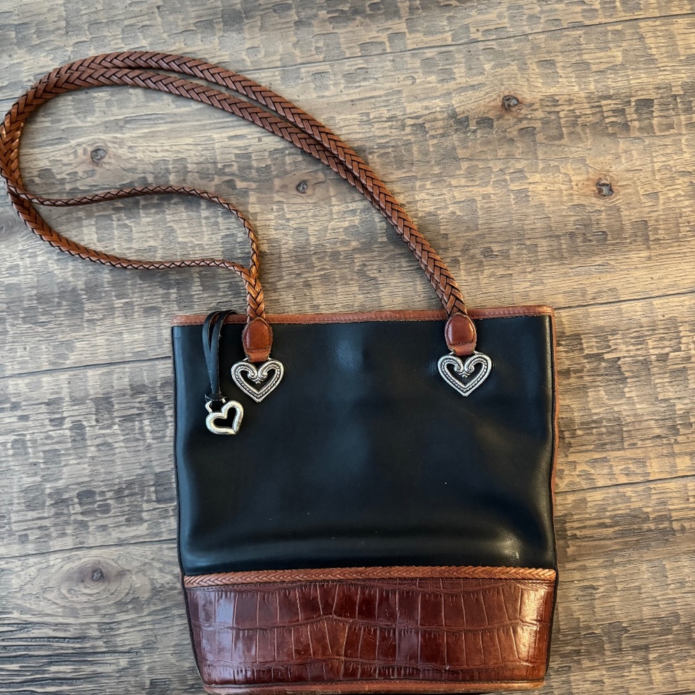 Vintage Brighton "Caroline" Two-Tone Bucket Tote